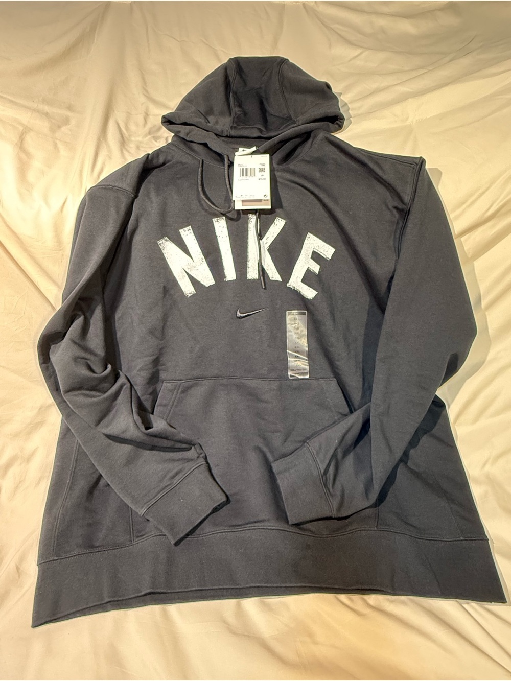 Nike Black Pullover Hoodie with White Logo